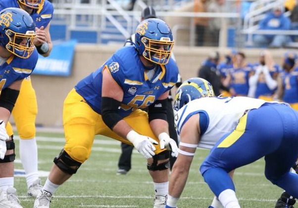 Eagan Lickiss the mauling offensive lineman from South Dakota State