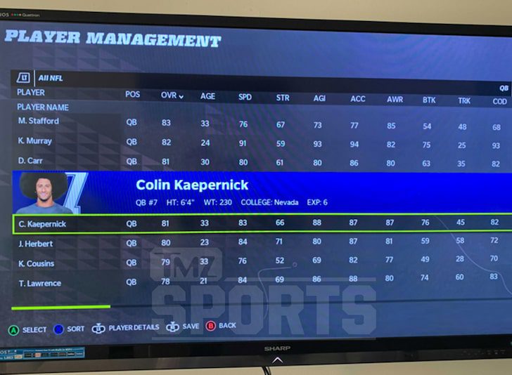 Colin Kaepernick is rated higher than Justin Herbert on Madden 22. This is getting insane.