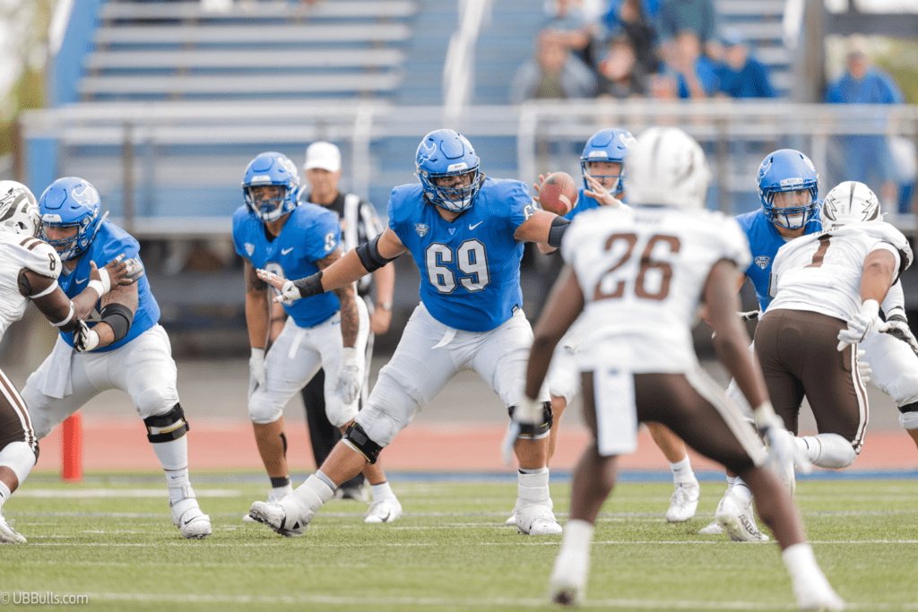 Gabe Wallace is a big, physical, specimen from British Columbia, Canada who plays for the Buffalo Bulls offensive line. Hula Bowl scout Victor Horn breaks down the strengths and weaknesses of Wallace as an NFL Prospect in this article.