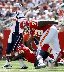 Bernard Pollard is one of the hardest hitters in the NFL, but he cannot stand Tom Brady