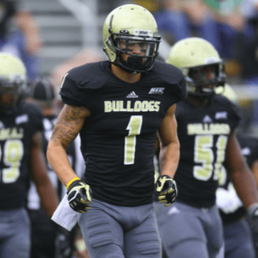 Bryant defensive back Brandon Dagnesses is a physical corner that reminds me of Brent Grimes