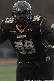 Towson defensive tackle Jonathan Desir is a big boy who clogs the middle of the field 