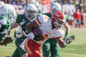 Pittsburg State running back Jamal Tyler is a very quick back with amazing vision 