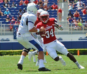 FAU rover Freedom Whitfield is a hard hitting safety that can play multiple positions
