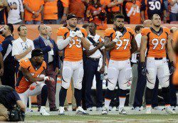 Brandon Marshall of the Denver Broncos explains why he did not stand for the National Anthem. 