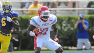 Delaware State wide out Aris Scott is a playmaker for the Hornets