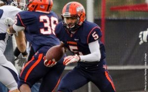 Utica wide out Jerred Beniquez is a solid slot wide out that could gauge interest from NFL clubs.