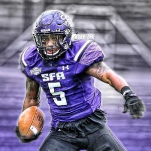 Justice Liggins of SFA is a big time playmaker. He can make you miss and run you over
