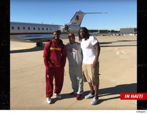 Pierre Garcon and Ricky Jean Francois delivered medical supplies today to Haiti