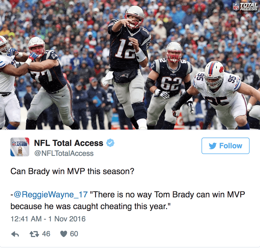 Tom Brady should not be able to win MVP? 
