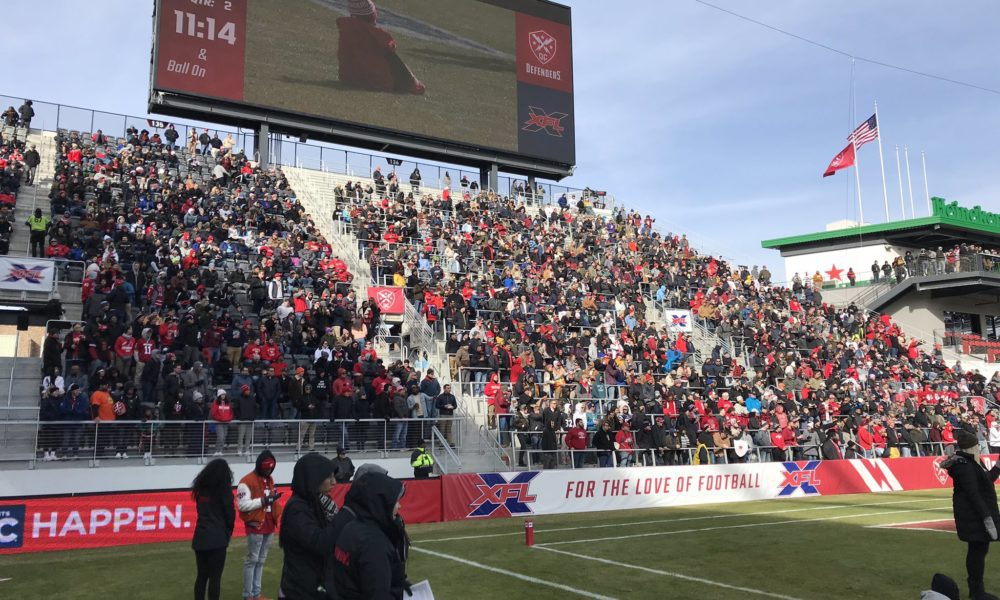 XFL Attendance Report 15,031 show up at Audi Field to watch Defenders