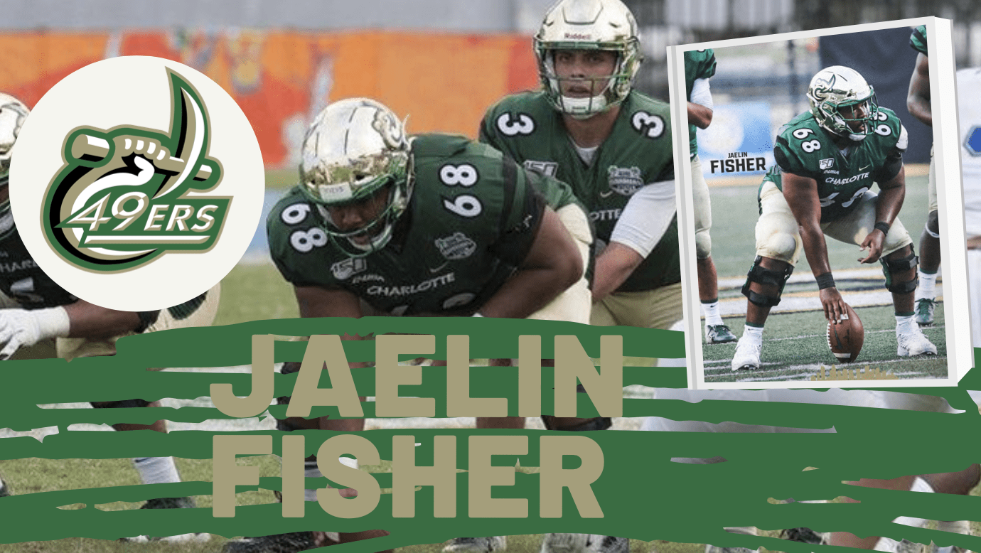 Charlotte offensive lineman Jaelin Fisher