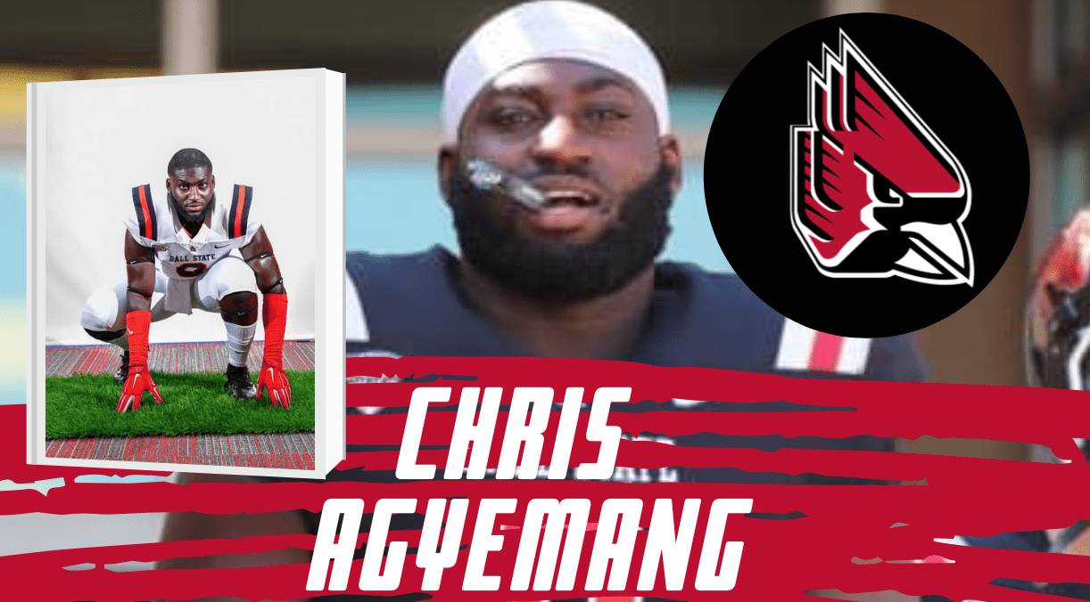 Ball State pass rusher Chris Agyemang