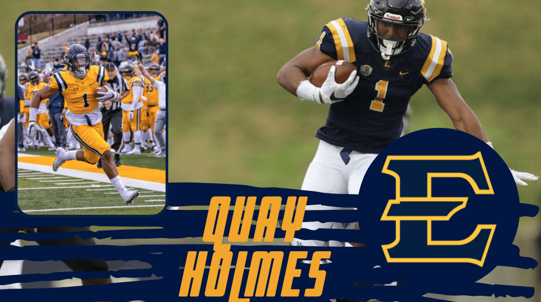 Quay Holmes the standout running back from East Tennessee State University recently sat down with NFL Draft Diamonds writer Jimmy Williams. Check out this exclusive Zoom interview with Quay Holmes and make sure you remember him come April. Hit the like button and Subscribe Below