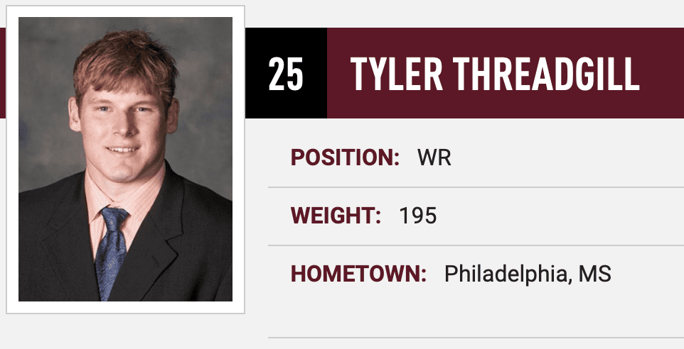 Former Mississippi State football player Tyler Threadgill passed away after a battle with COVID-19 according to reports.
