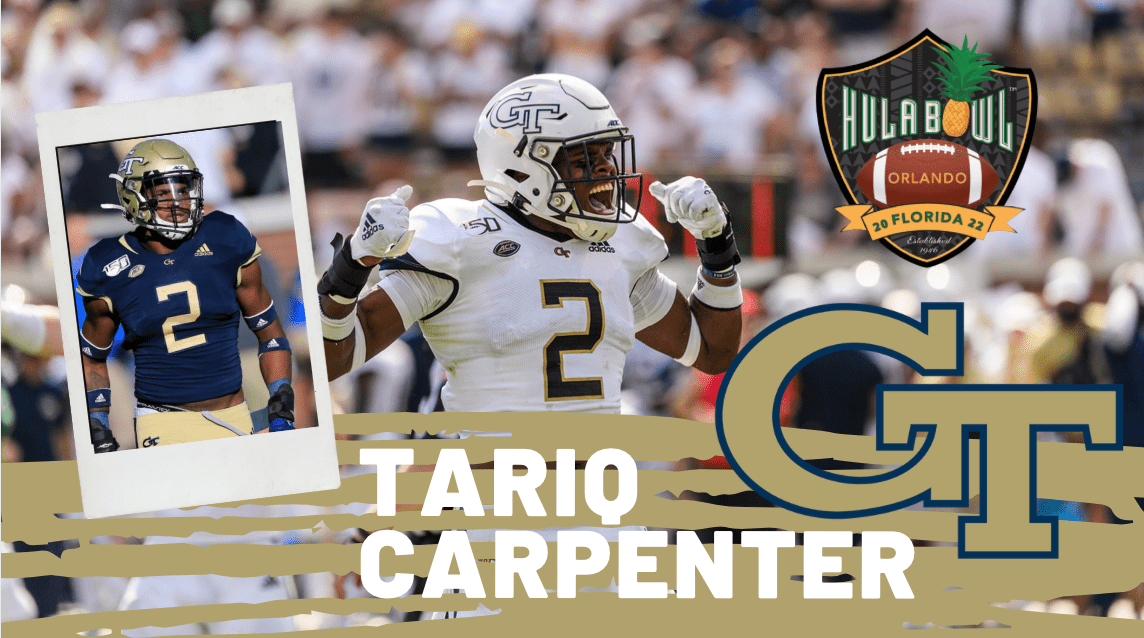 Tariq Carpenter the electrifying safety from Georgia Tech is expected to attend the 2022 Hula Bowl in Orlando, Florida!