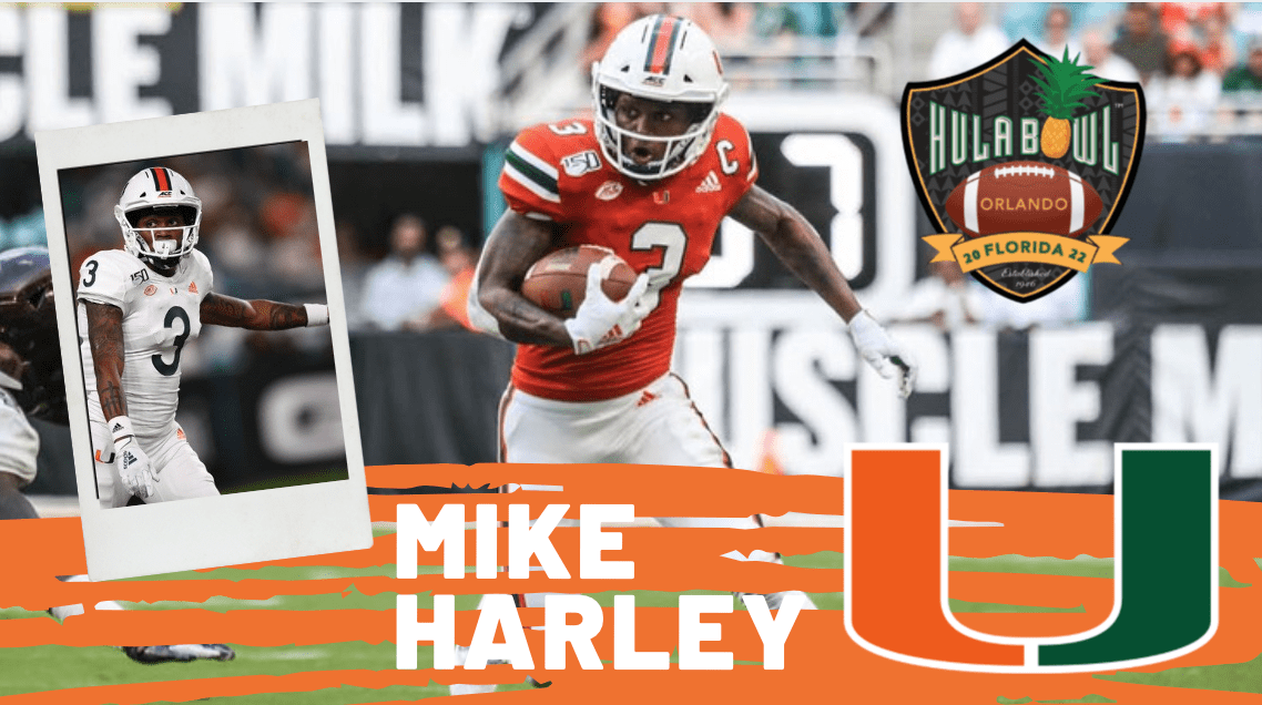Mike Harley is one of the fastest wide receivers in the country. The "U" legend will attend the 2022 Hula Bowl in Orlando, Florida.