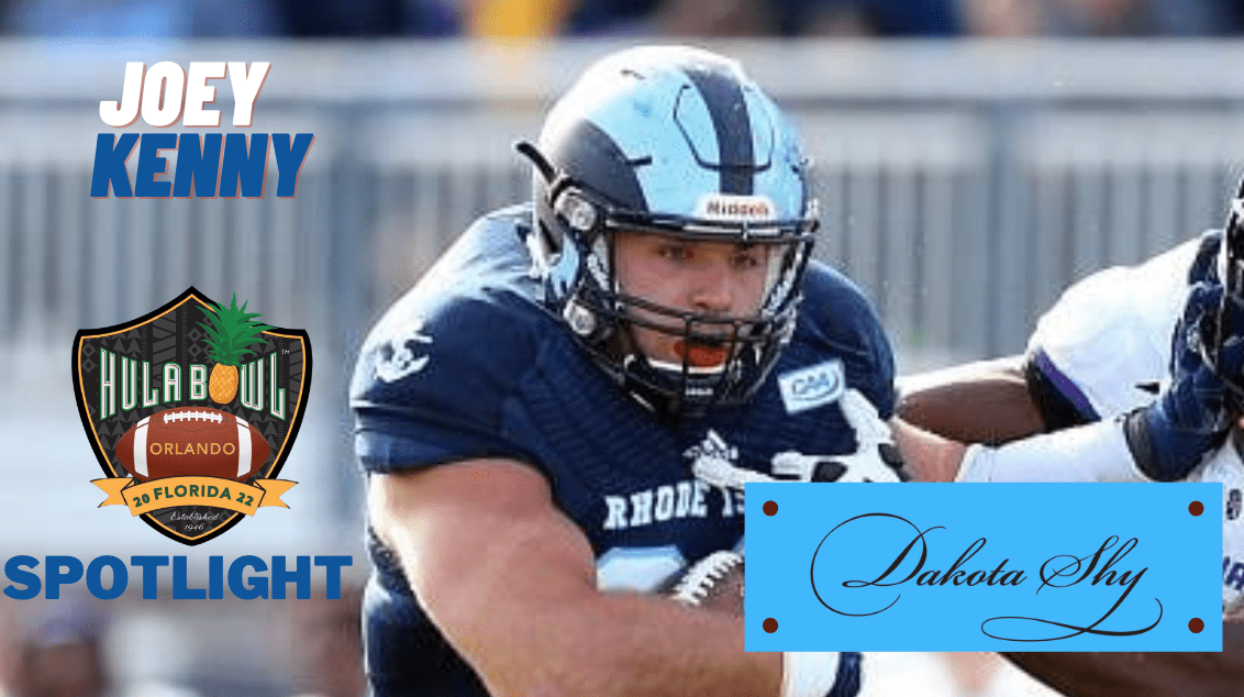 Joey Kenny the bruising full back from Rhode Island recently sat down with Damond Talbot for this Hula Bowl Spotlight presented by Dakota Shy Wine.