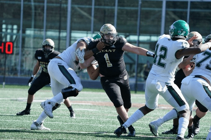 Jack Daly has been a dominant defensive lineman at Bryant University. He recently sat down with NFL Draft Diamonds writer Jimmy Williams.