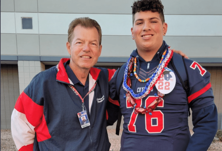 Arizona's Peoria Centennial High School is mourning the death of standout offensive lineman Caesar Vasquez, who passed away this week.