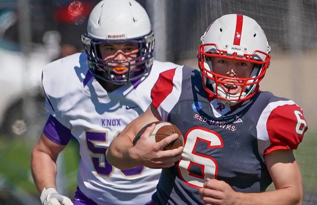 The Red Hawks offense has senior running back Cormac Madigan who has 593 rushing yards and 7 rushing touchdowns also a very good receiver.