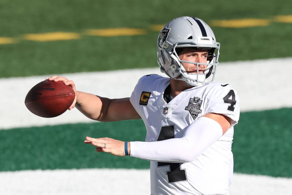 Where will Derek Carr play next year?  Vegas odds think the Colts and Jets are the early favorites