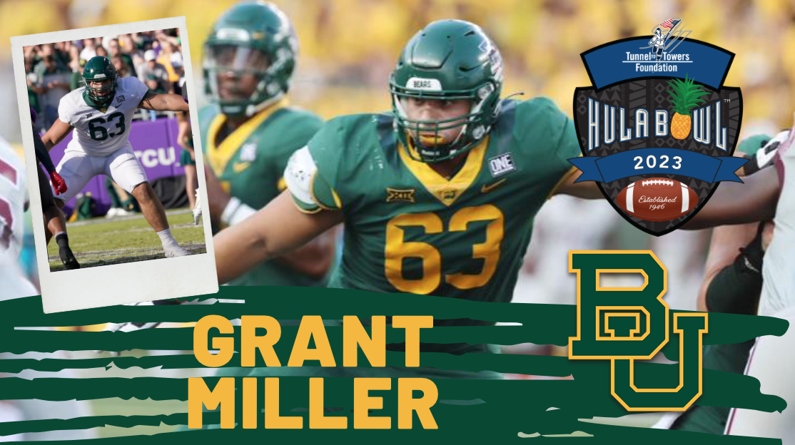 Grant Miller the versatile offensive lineman from Baylor is headed to Orlando to show off his skills in front of NFL scouts.
