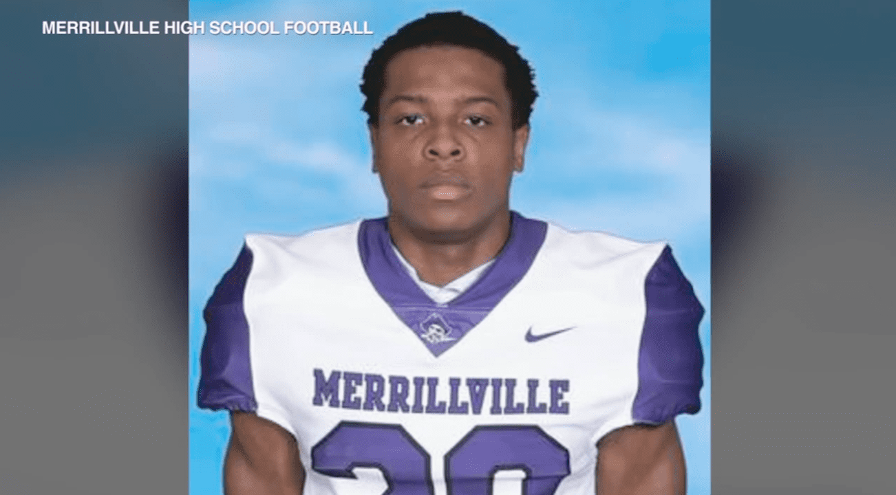 Merrillville High School football player Jonathan Brown was killed in a shooting in a Buffalo Wild Wings parking lot in Homewood Friday.