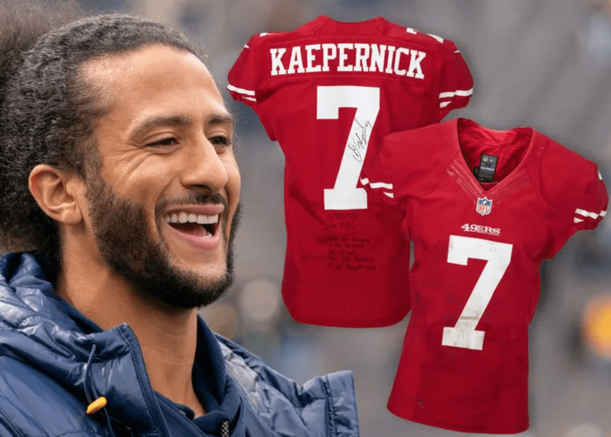 Colin Kaepernick Game Worn Jersey is being auctioned off | Current Bid is 10k dollars