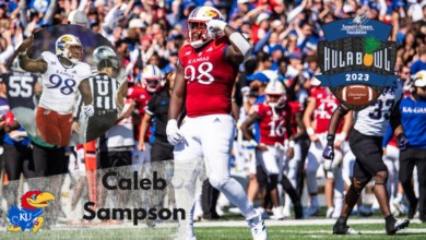 Caleb Sampson the massive defensive lineman from Kansas recently sat down with NFL Draft Diamonds Nick DiMeglio for this exclusive Zoom Interview