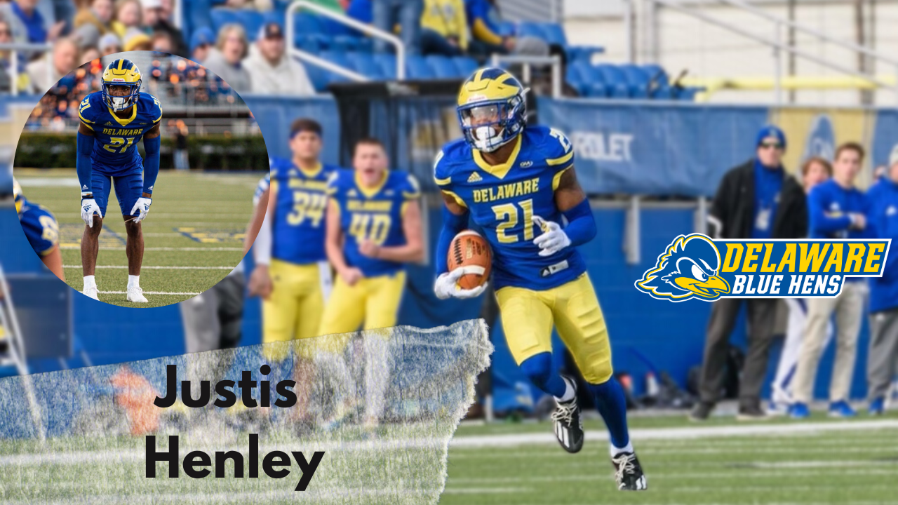 Justis Henley the standout cornerback from the University of Delaware is an underrated prospect in this year's draft.