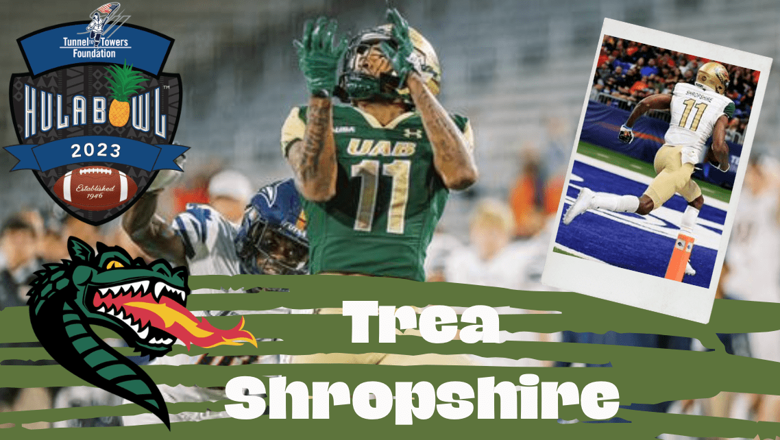 Trea Shropshire is a big-time playmaker who dominated at the 2023 Hula Bowl in Orlando, Florida. After an amazing Bowl Game performance