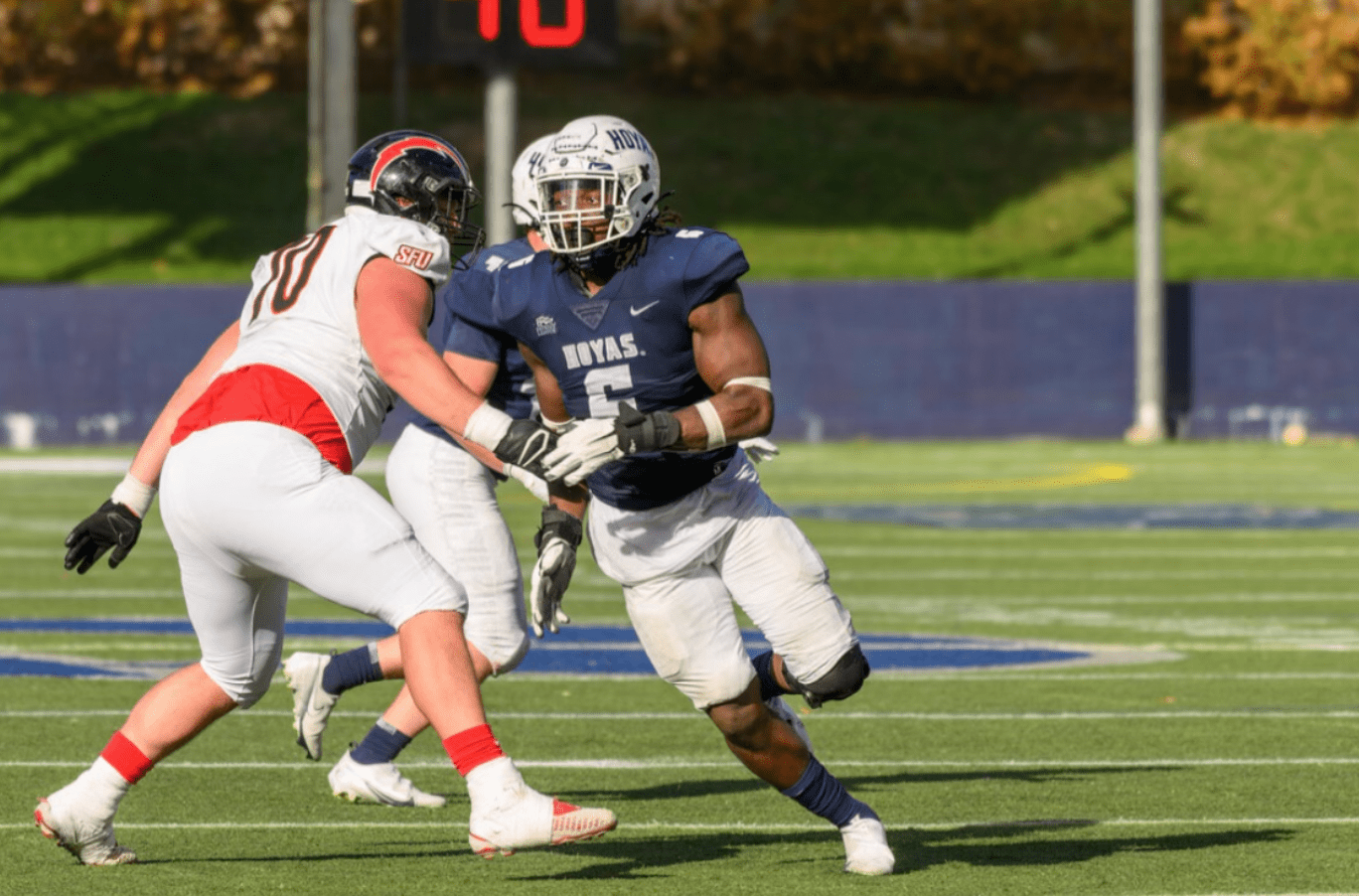 Ibrahim Kamara the versatile defensive lineman from Georgetown recently sat down with Nick DiMeglio of Draft Diamonds.
