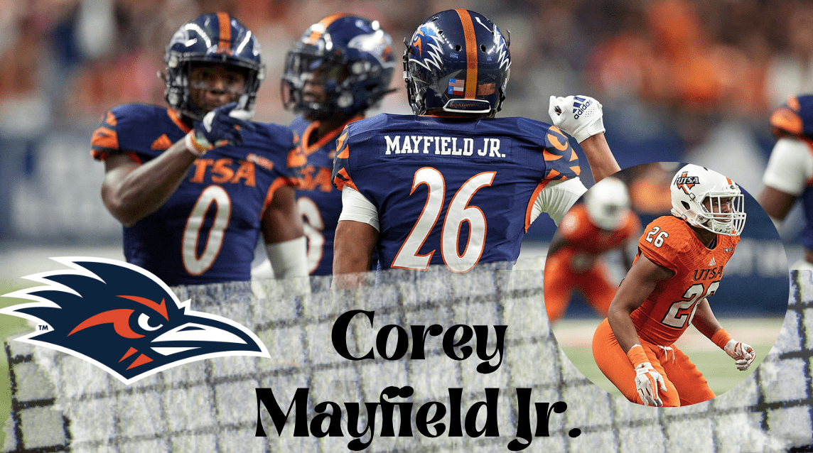 Corey Mayfield Jr. the standout cornerback from UTSA is an underrated prospect in this year's draft.