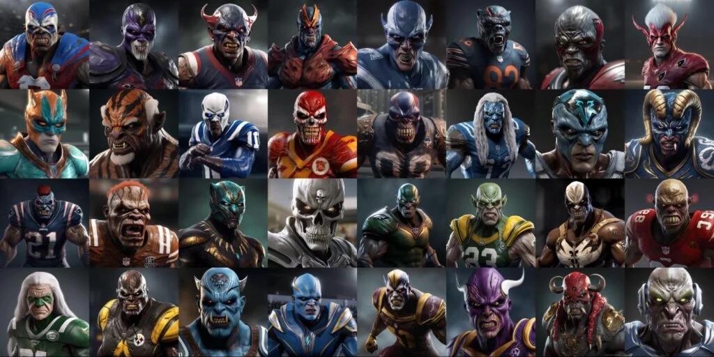 NFL Teams created to look like Super Villains using AI | Which team is the toughest?