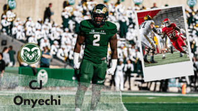 CJ Onyechi is a pass rush specialist who transferred to Colorado State for his last season. He's one of the most underrated edge players