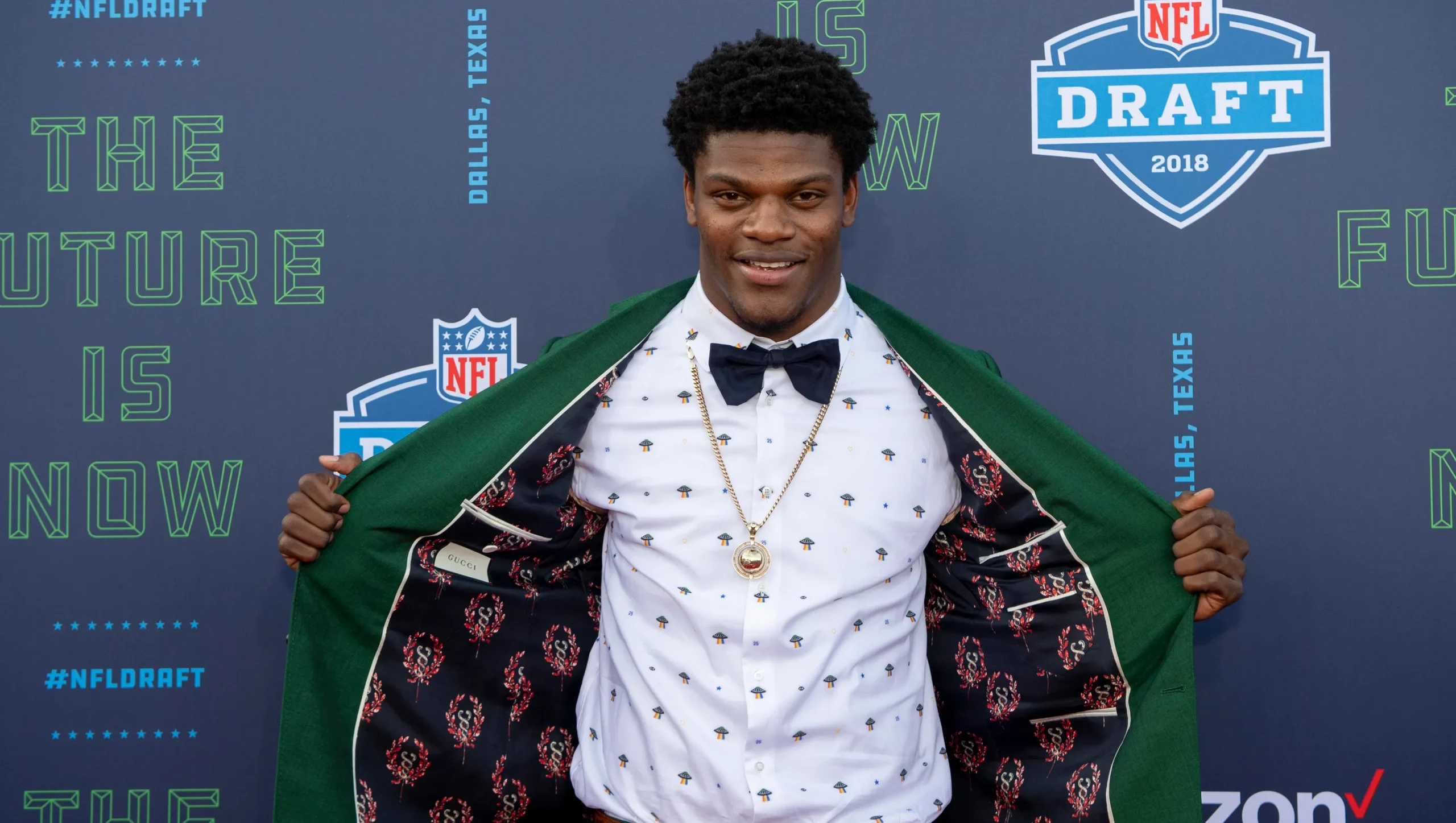 Lamar Jackson’s Sauve Green Gucci Suit