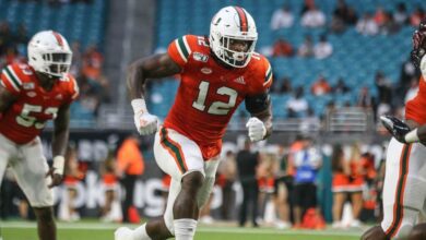 Jahfari Harvey is a solid athlete who could be the next great edge rusher for the Miami Hurricanes. Hula Bowl scout Solomon Sterling breaks down Harvey as an NFL Prospect in his report.