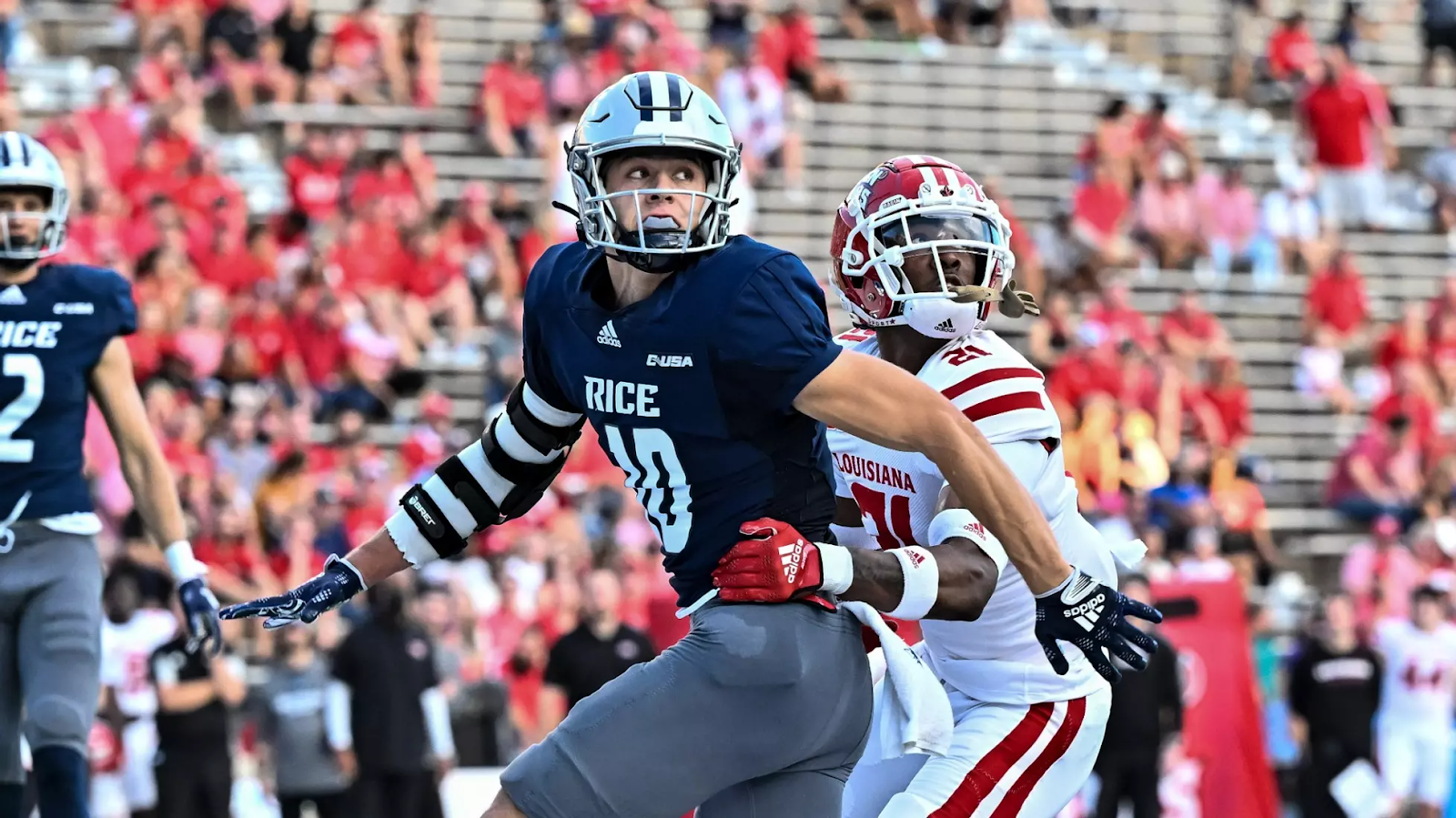 Luke McCaffrey is a WR at Rice who converted from QB in 2022. He has the sheer athleticism and football IQ to raise scout's eyes as he continues to progress this season. Hula Bowl scout Brinson Bagley breaks down McCaffrey as an NFL Prospect in his report.