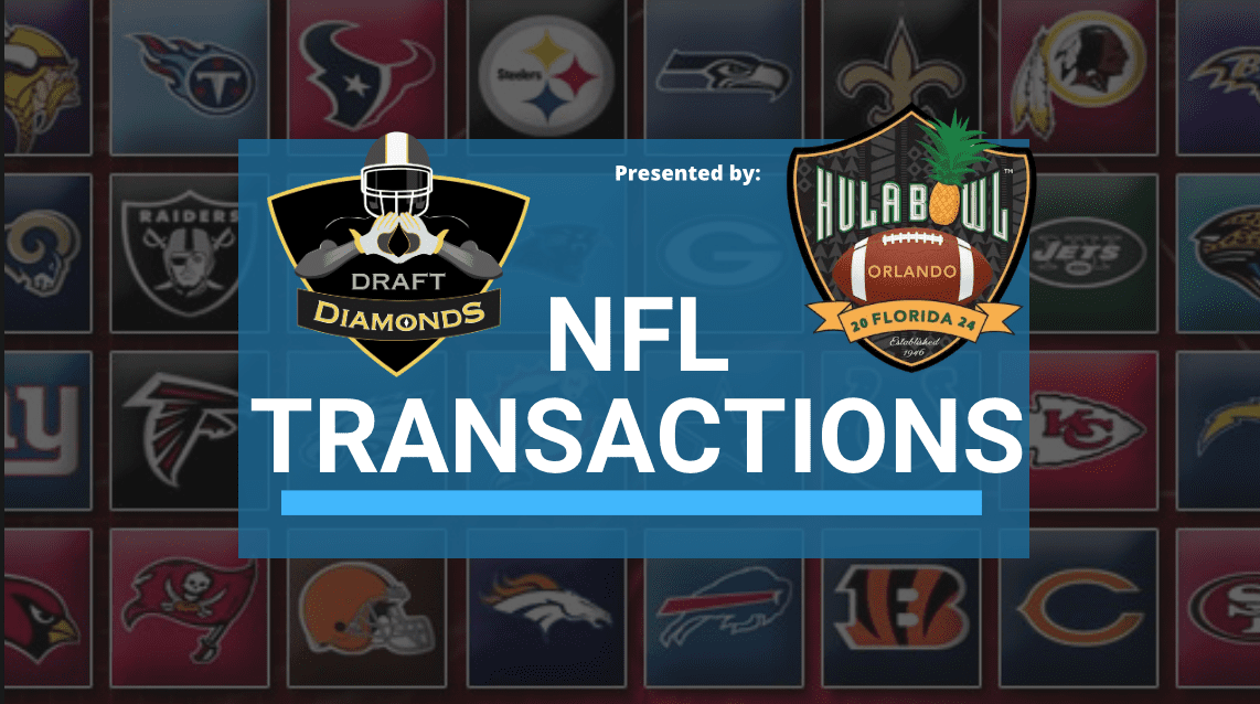NFL Transactions for June 8th, 2024 | Presented by The Hula Bowl