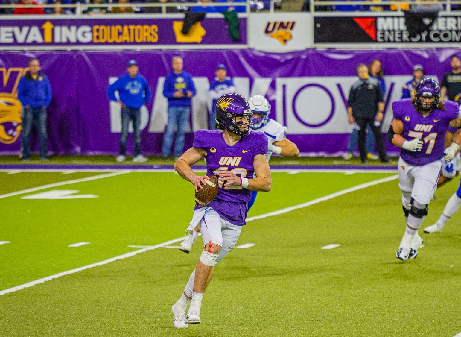 Theo Day the gunslinger from Northern Iowa is an interesting prospect. The UNI Panthers QB has the attributes of an NFL QB.