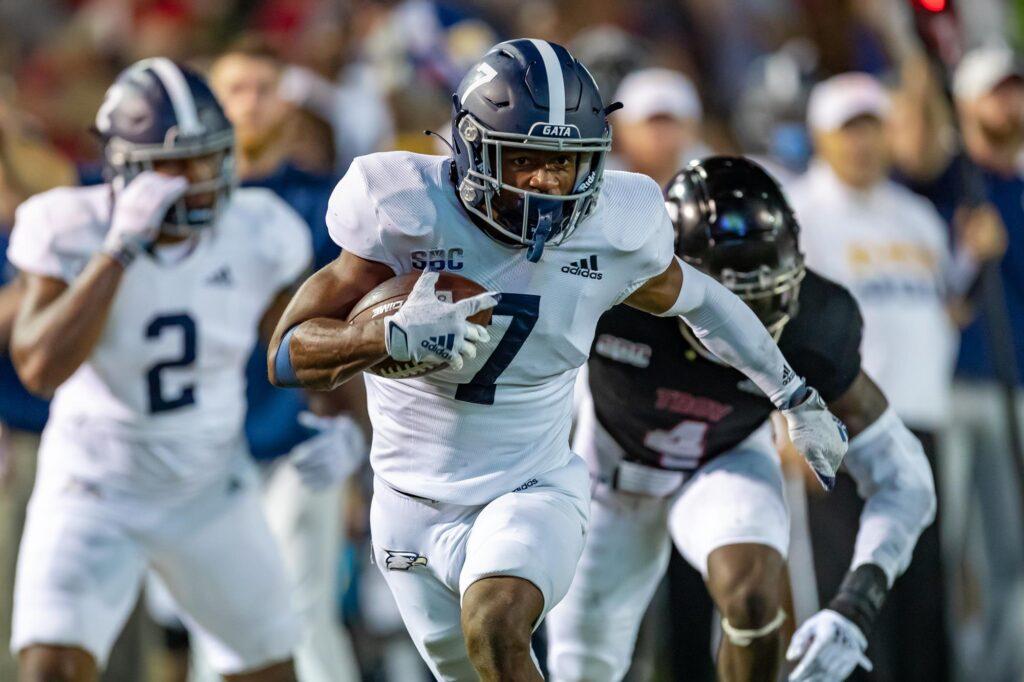 Khaleb Hood is a consistent target and star receiver for Georgia Southern. Hula Bowl scout Chris Spooner breaks down Hood as an NFL Prospect in his report.