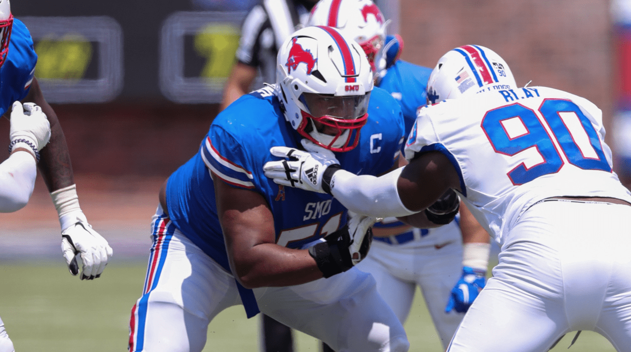 Justin Osborne is the veteran leader on SMU's offensive line who showcases his power, aggressiveness and ability to finish his blocks. Hula Bowl scout Brandon Harston breaks down Osborne as an NFL Prospect in his report.