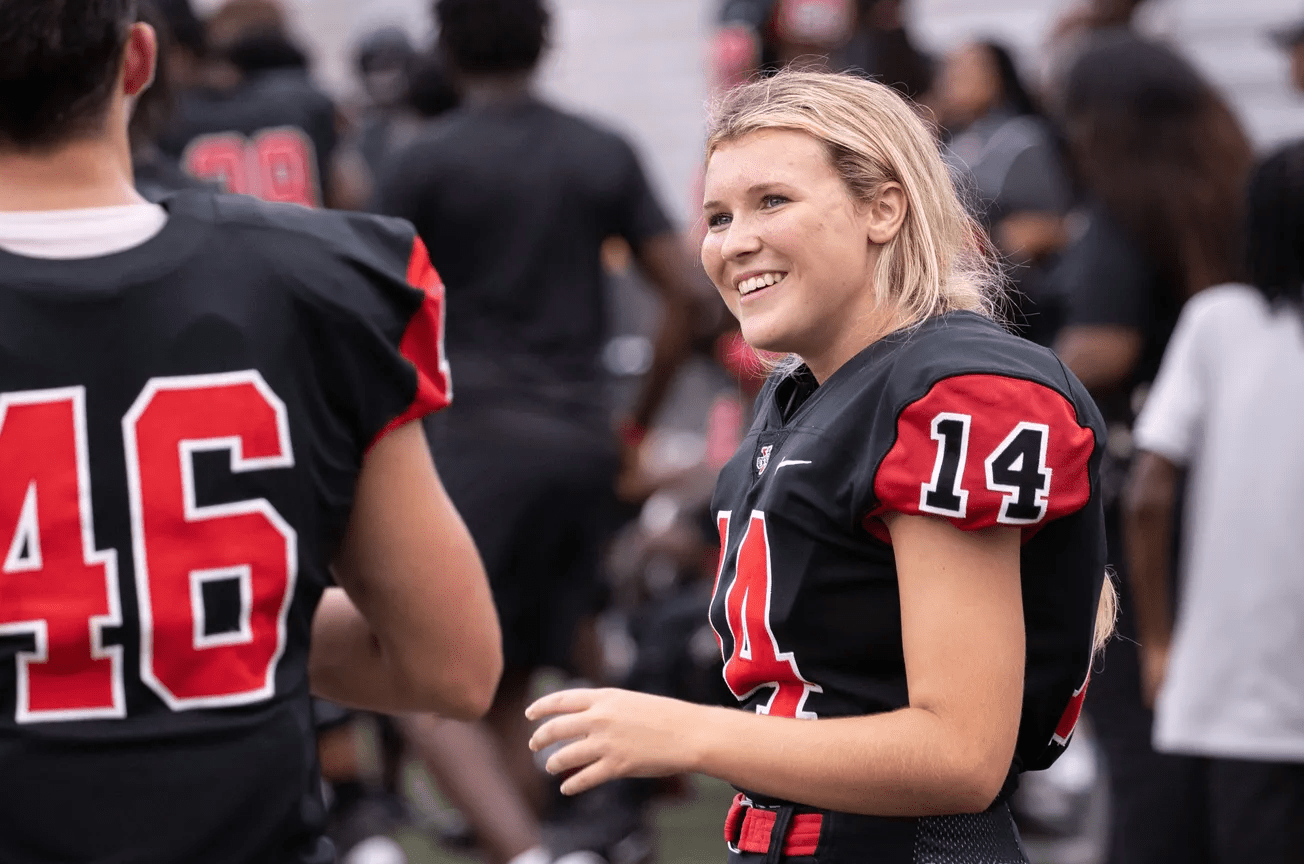 Valdosta State is a very good football school and this past week history was made. McCall Bennett a female kicker a redshirt Freshman