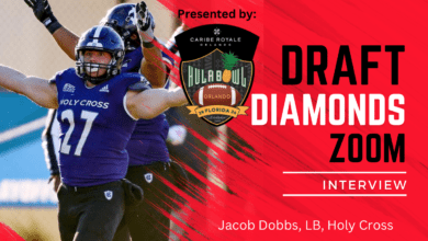 Jacob Dobbs the standout linebacker from Holy Cross and star FCS backer recently sat down with NFL Draft Diamonds lead scout Jimmy Williams