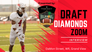 Grand View wide receiver DaMon Street is a playmaker with great hands. He recently sat down with Jimmy Williams of NFL Draft Diamonds for this exclusive Zoom interview. Check out this interview and make sure you hit the like and subscribe buttons on our YouTube page.