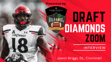 Jowon Briggs is one of the hardest workers on the Cincinnati defensive line. He recently sat down with Jimmy Williams the Assistant Director of the Hula Bowl