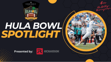 Alex McNulty-Romaguera the big time kicker from Buffalo recently sat down with NFL Draft DIamonds owner Damond Talbot. This interview is presented by Richardson Hats the Official Sponsorship of the Hula Bowl.