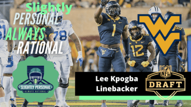 Lee Kpogba is a dynamic and tenacious linebacker out of West Virginia University, known for his versatility, instincts, and relentless pursuit of the ball carrier.