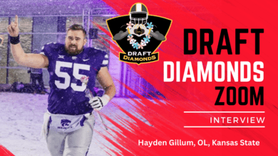 Hayden Gillum the veteran offensive lineman on the Kansas State football team recently sat down with Jonny Camer of NFL Draft Diamonds for this exclusive Zoom Interview. Gillum is an underrated lineman in the 2024 NFL Draft who plays with a mean streak. Check out this interview and make sure you hit the like and subscribe buttons below.